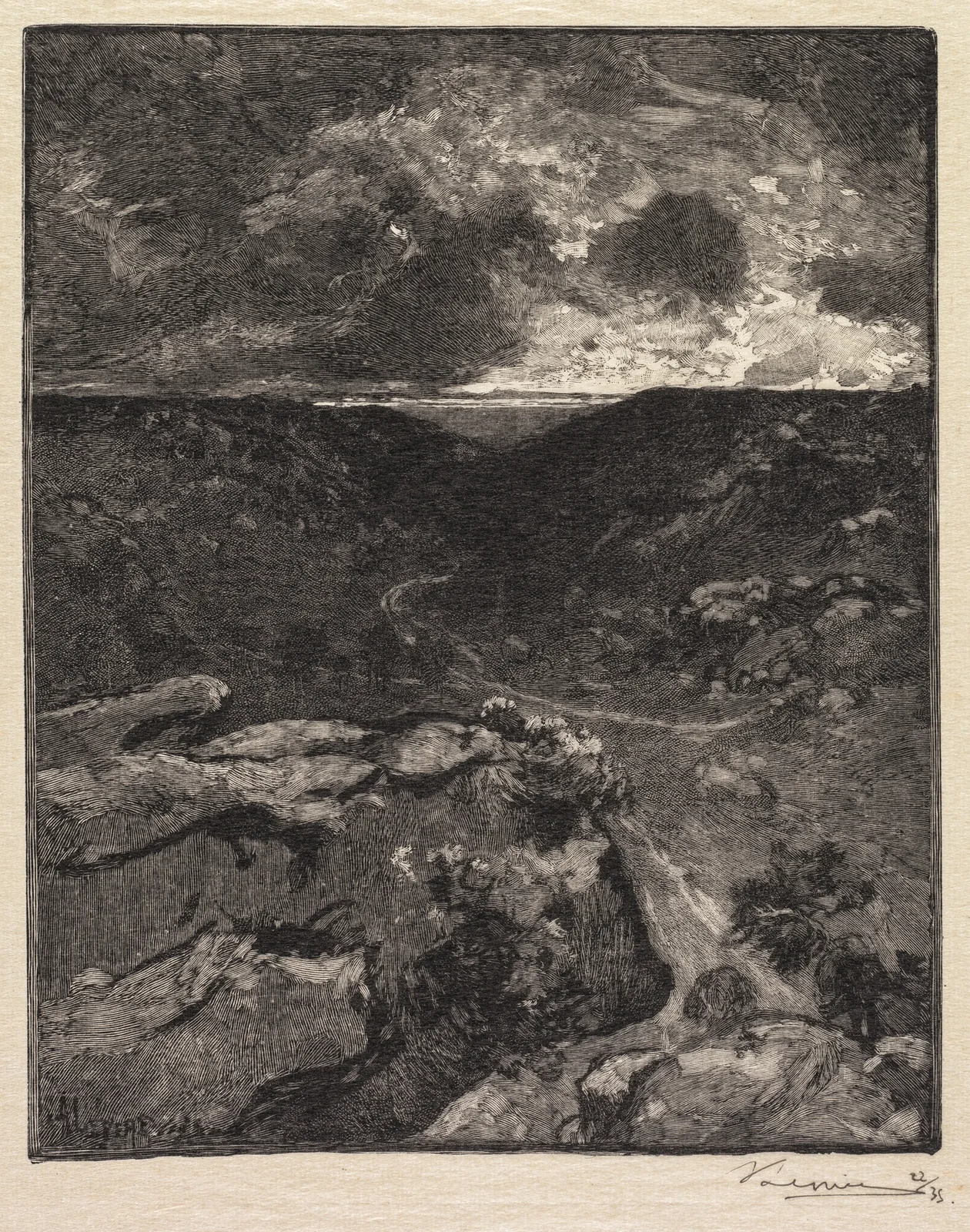 Franchard Valley av Auguste Louis Lepère