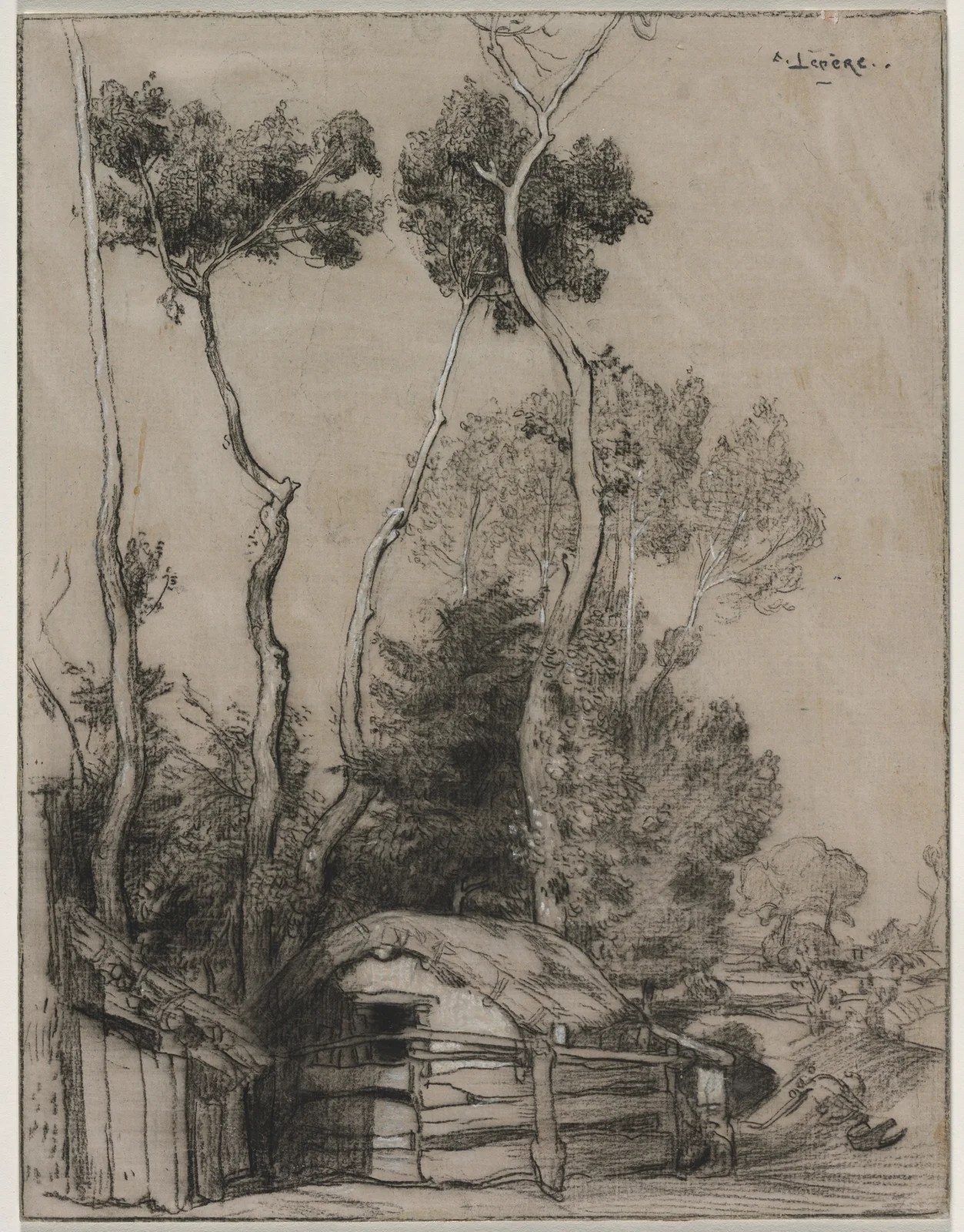 Landscape with Cottages av Auguste Louis Lepère