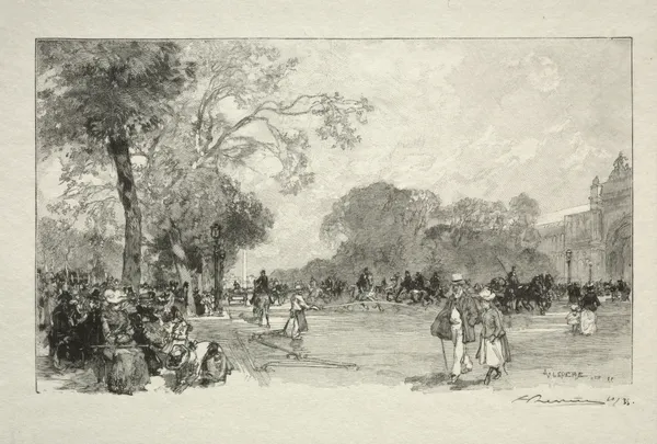 L’Avenue des Champs Elysées av Auguste Louis Lepère