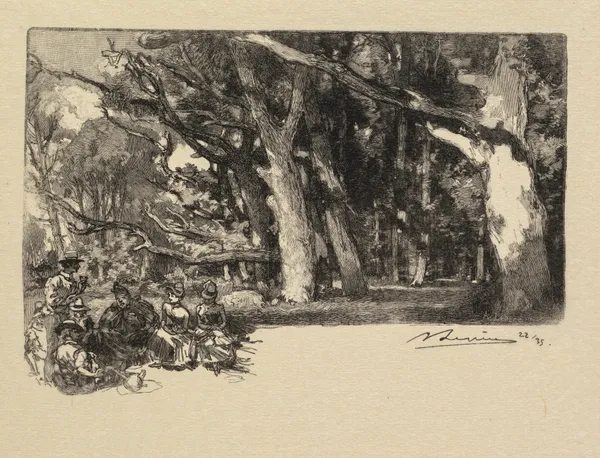 Noon under the Trees av Auguste Louis Lepère