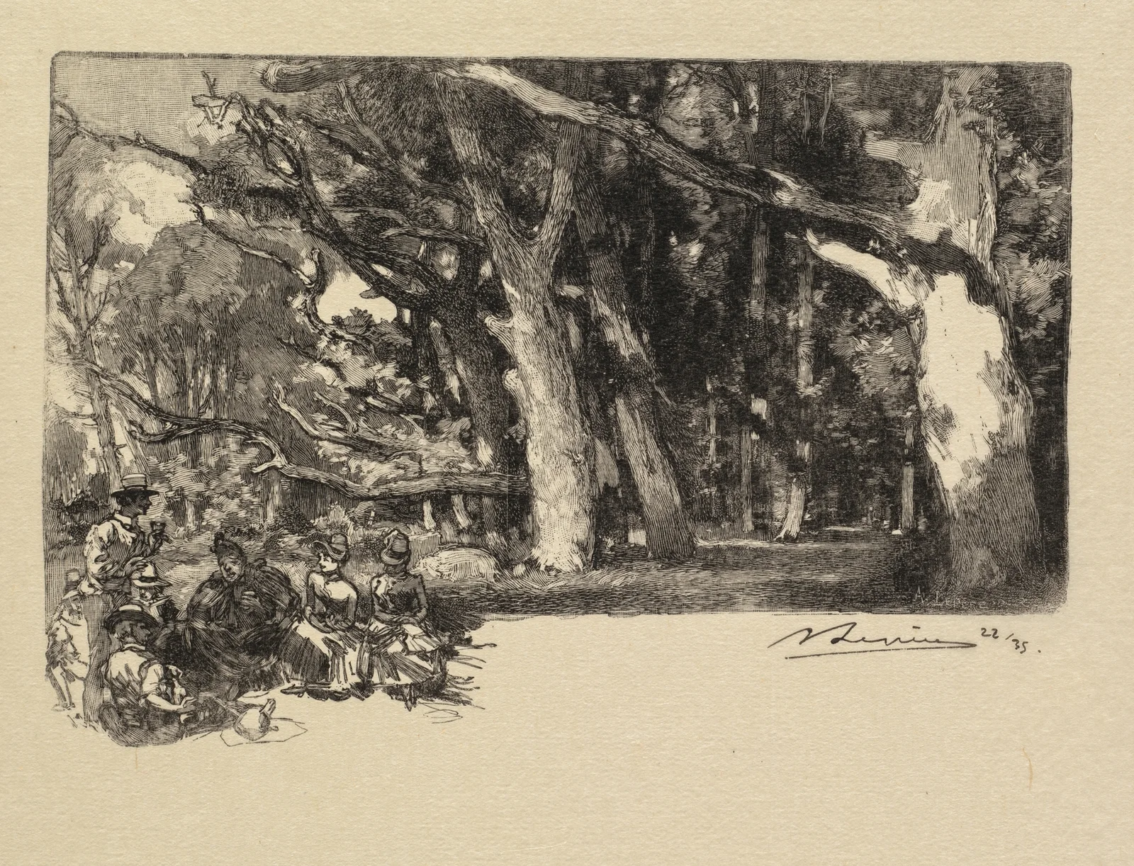 Noon under the Trees av Auguste Louis Lepère