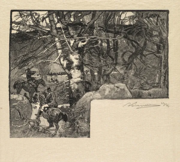 Ride to the Hounds at Mont-Gérard av Auguste Louis Lepère