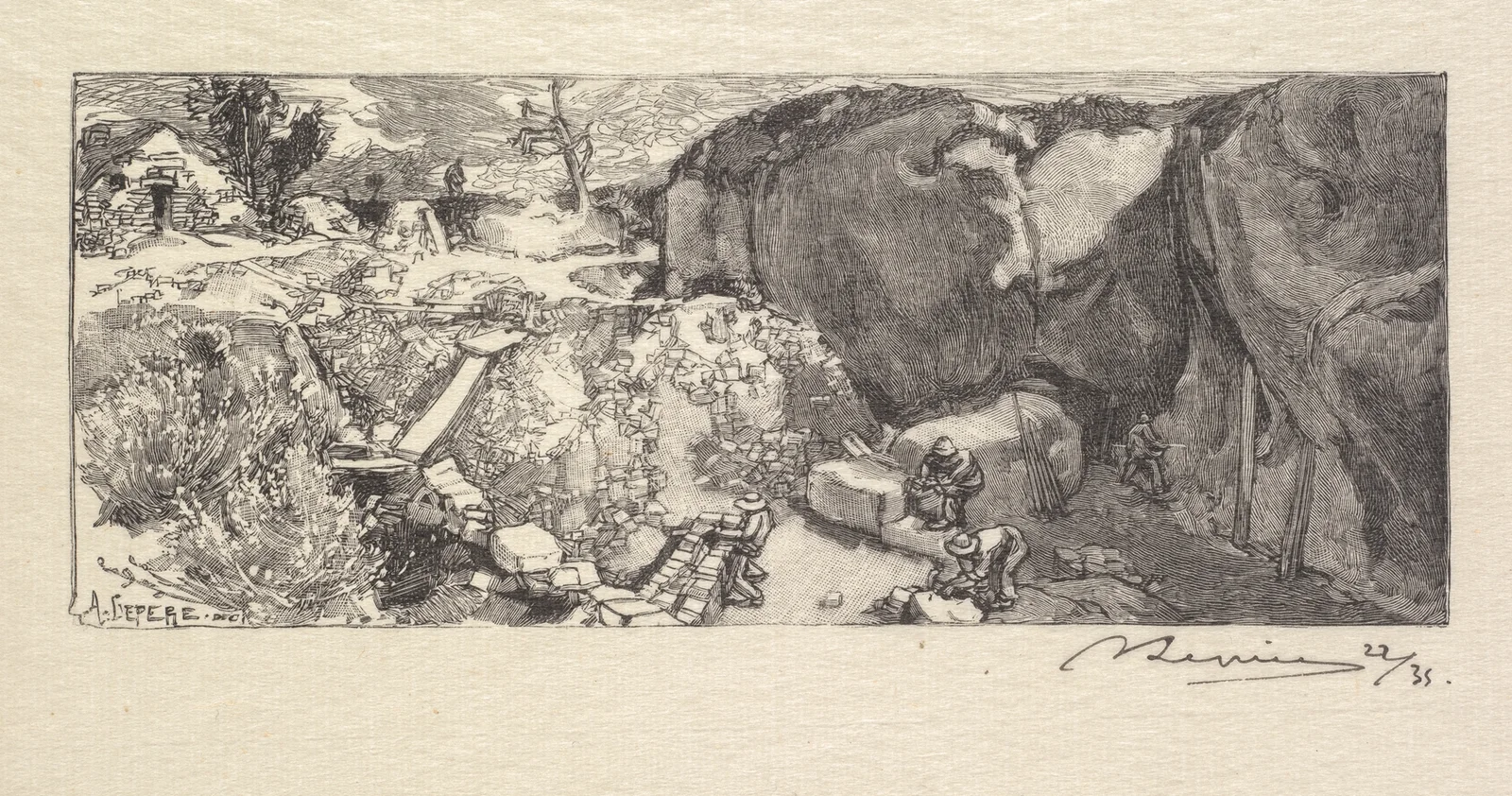 Sandstone Quarry av Auguste Louis Lepère