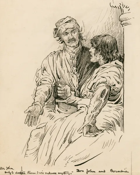 Don John and Borachio, Don John; Only to despite them I will endeavor anything av Louis Rhead