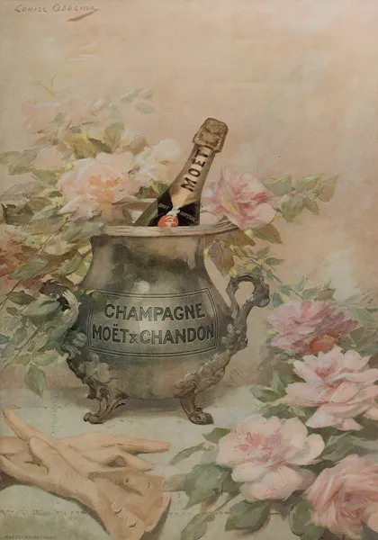 Affiche publicitaire pour Moët & Chandon av Louise Abbéma