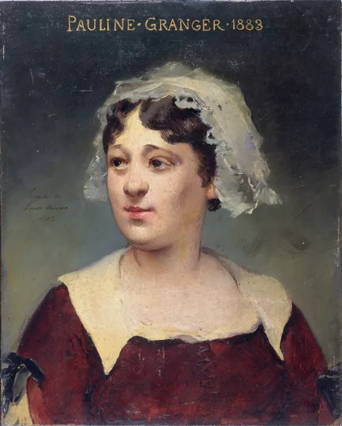 Portrait de Pauline Granger (1833-1913), sociétaire de la Comédie-Française av Louise Abbéma