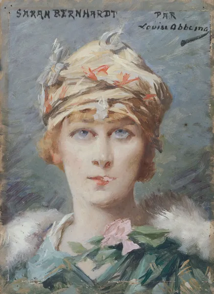 Portrait de Sarah Bernhardt (1844-1923), dans le rôle d’Adrienne Lecouvreur av Louise Abbéma