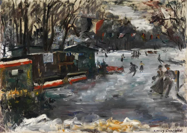 Eisbahn im Berliner Tiergarten av Lovis Corinth