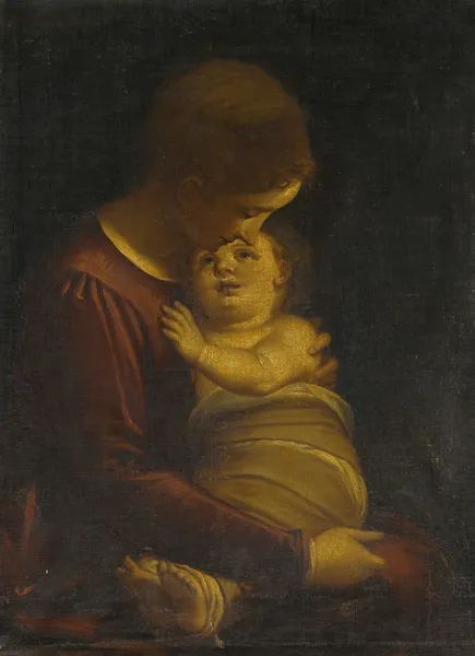 Madonna And Child av Luca Cambiaso