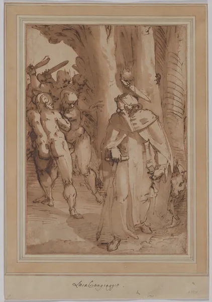 Temptation of Saint Anthony av Luca Cambiaso
