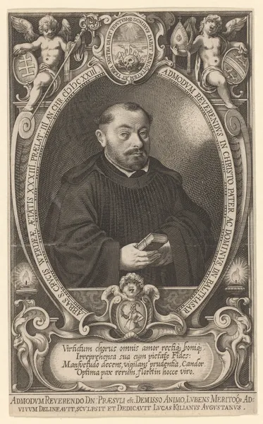 Portrait of Abbot Balthasar at the age of 33 av Lucas Kilian