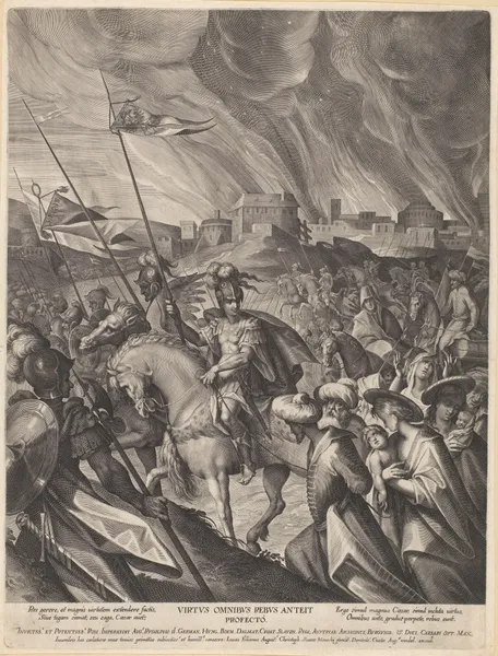 Victory of Julius Caesar as an allegory of Rudolf I av Lucas Kilian