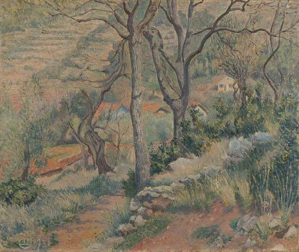 End of the Village, Dardennes av Lucien Pissarro