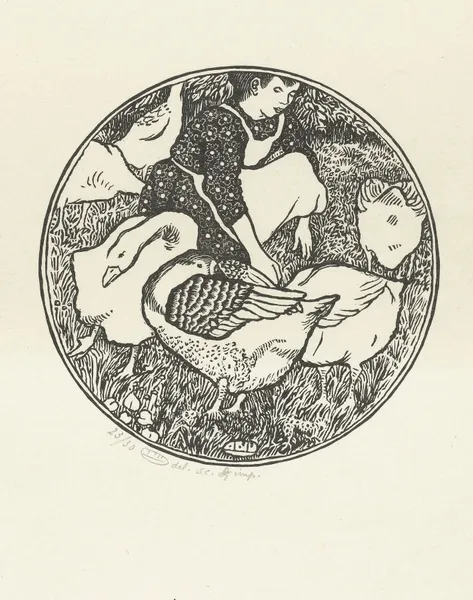 Ganzenhoedster av Lucien Pissarro