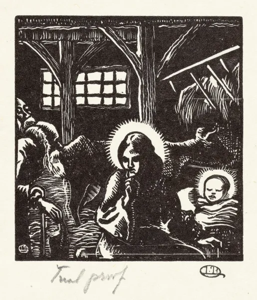 Geboorte van Christus av Lucien Pissarro