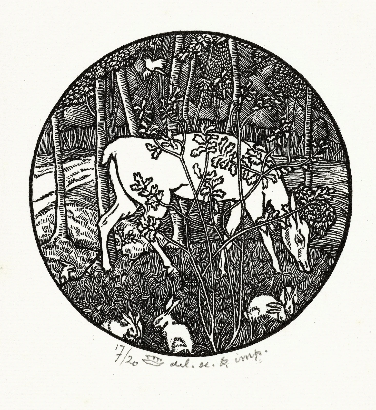 Grazend hert av Lucien Pissarro