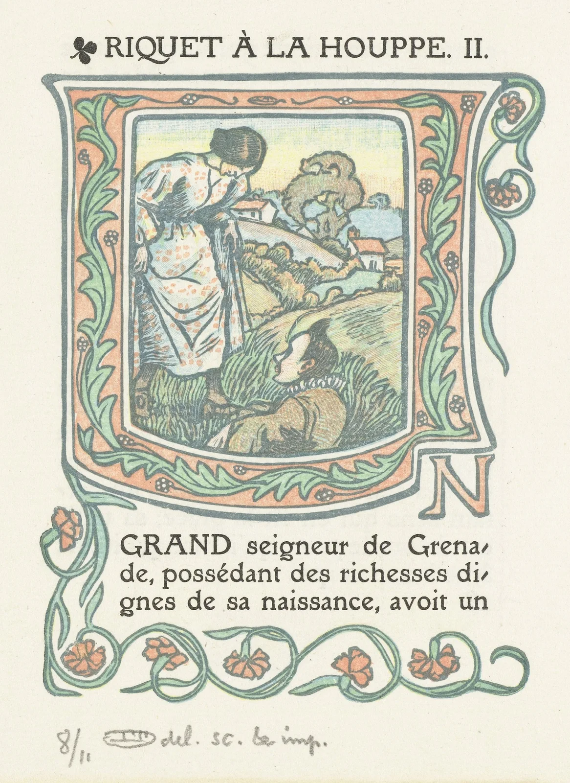 Hoofdletter U av Lucien Pissarro