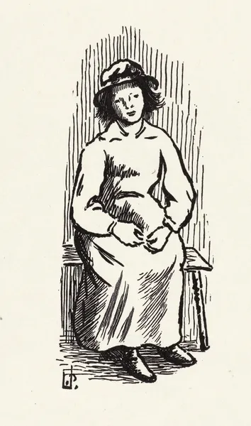 Jong meisje av Lucien Pissarro