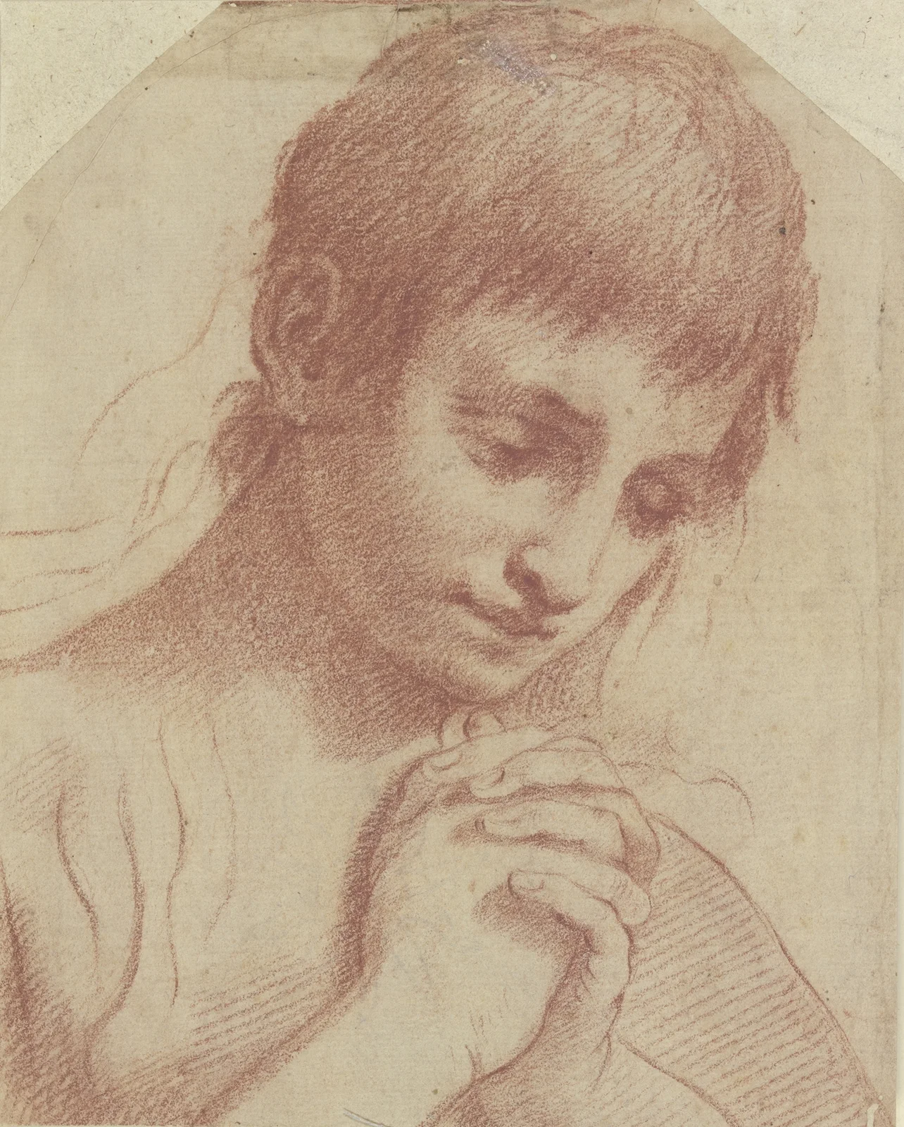 Praying youth av Ludovico Carracci