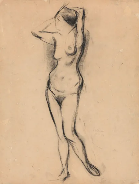 Stående kvinneakt, 1914 – nr 1 av Ludvig Karsten