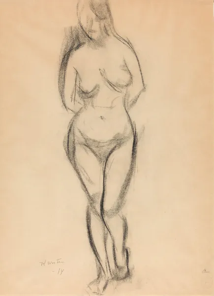 Stående kvinneakt, 1914 – nr 2 av Ludvig Karsten