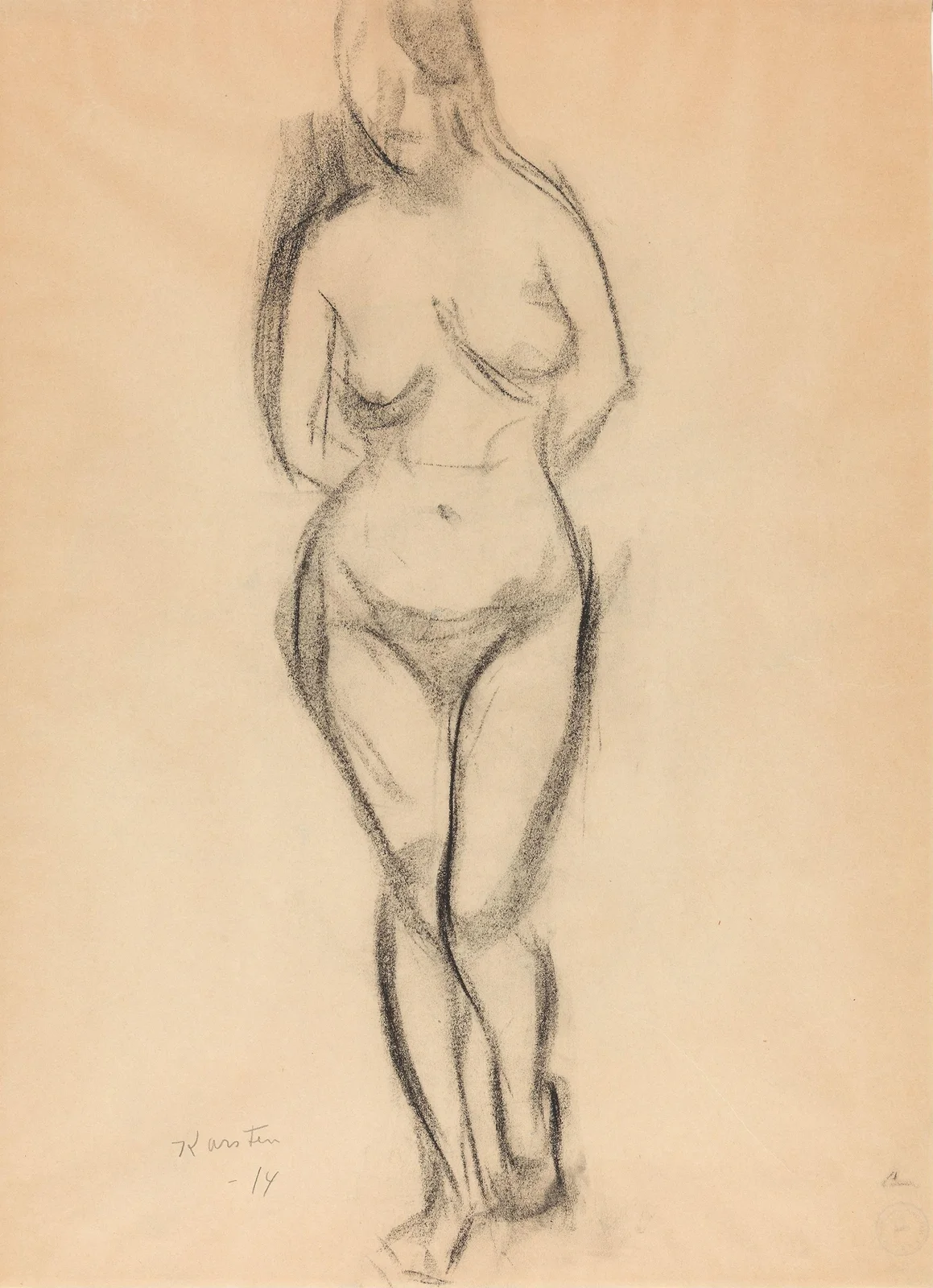 Stående kvinneakt, 1914 – nr 2 av Ludvig Karsten