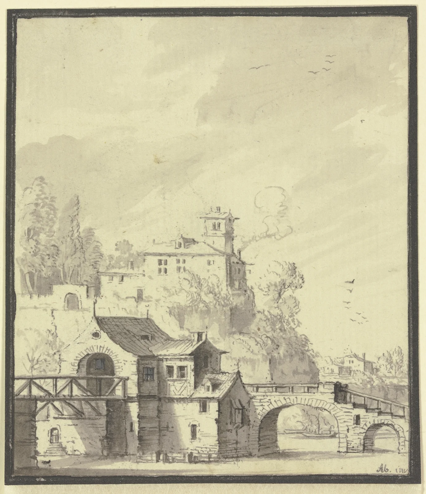 Gutshof av Johann Ludwig Aberli
