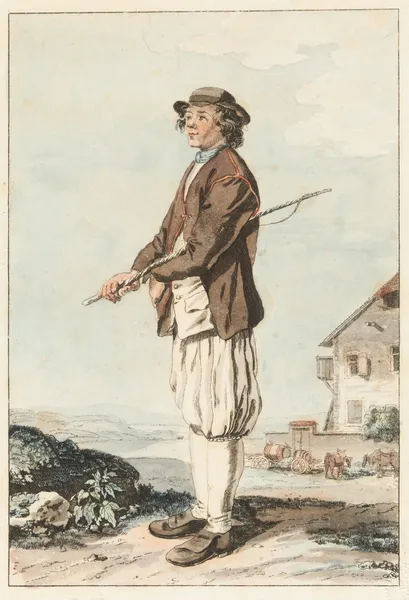 Paysan des environs du Lac de Morat av Johann Ludwig Aberli