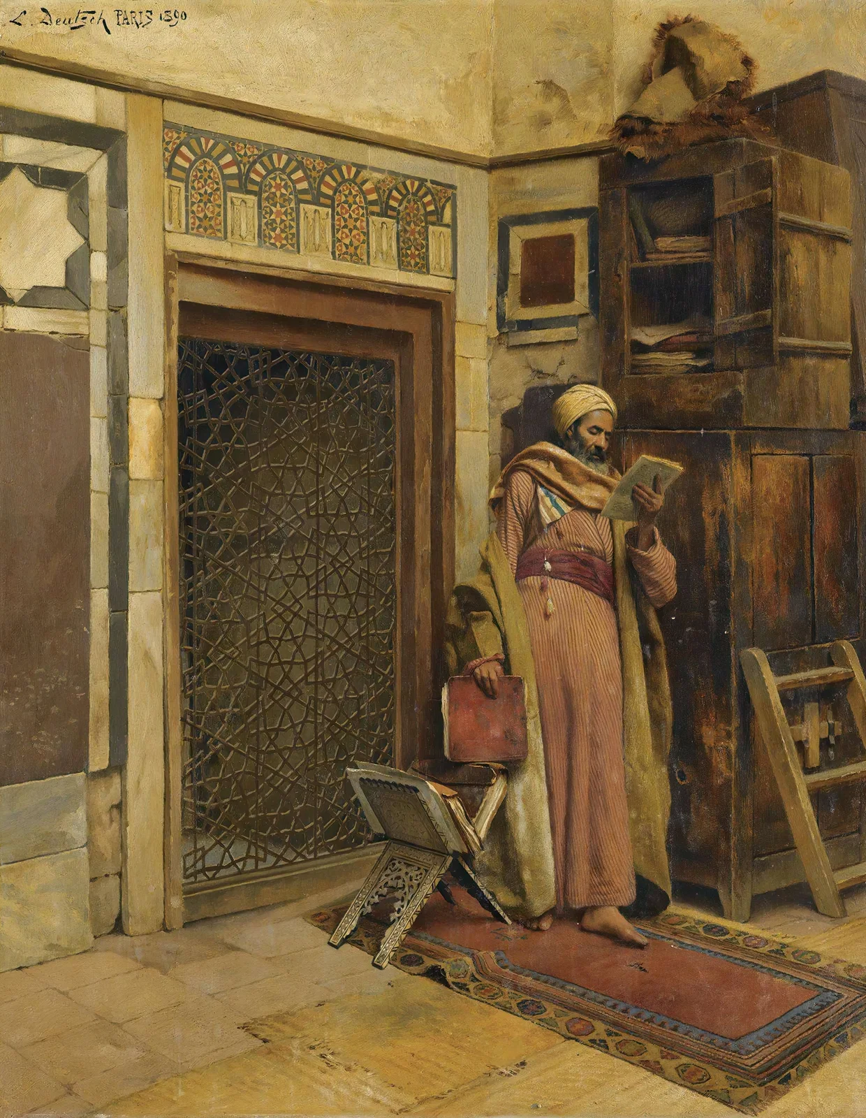 The scholar, 1890 av Ludwig Deutsch