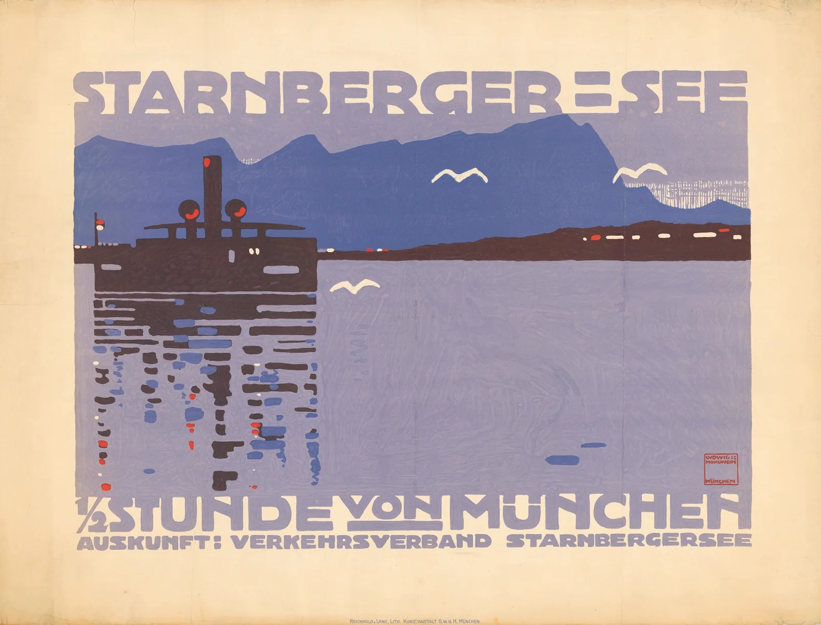 Starnberger See av Ludwig Hohlwein