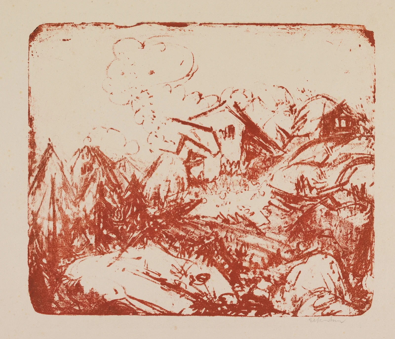 Alphütten av Ernst Ludwig Kirchner