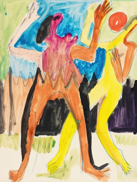 Ballspielendes Paar av Ernst Ludwig Kirchner