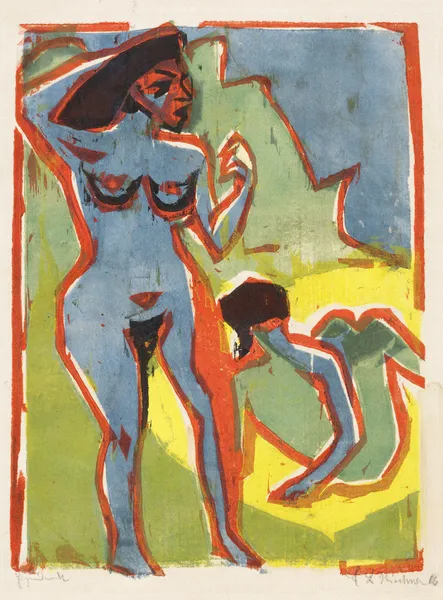 Bathing Women (Moritzburg) av Ernst Ludwig Kirchner