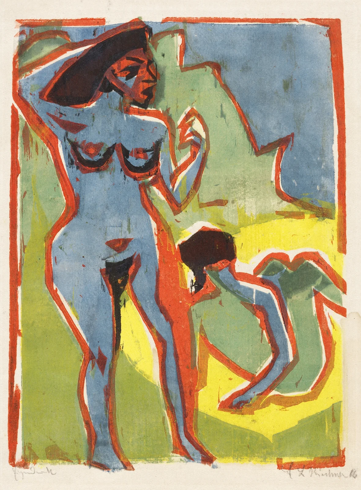 Bathing Women (Moritzburg) av Ernst Ludwig Kirchner