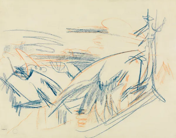 Blaurote Gebirgslandschaft av Ernst Ludwig Kirchner