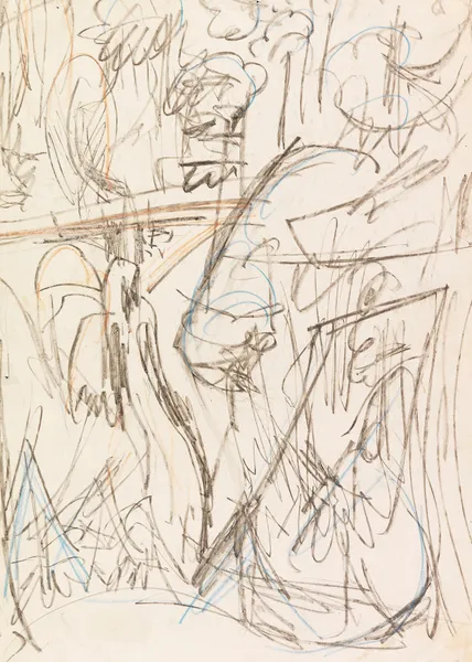 Brücke im Wald bei Königstein av Ernst Ludwig Kirchner