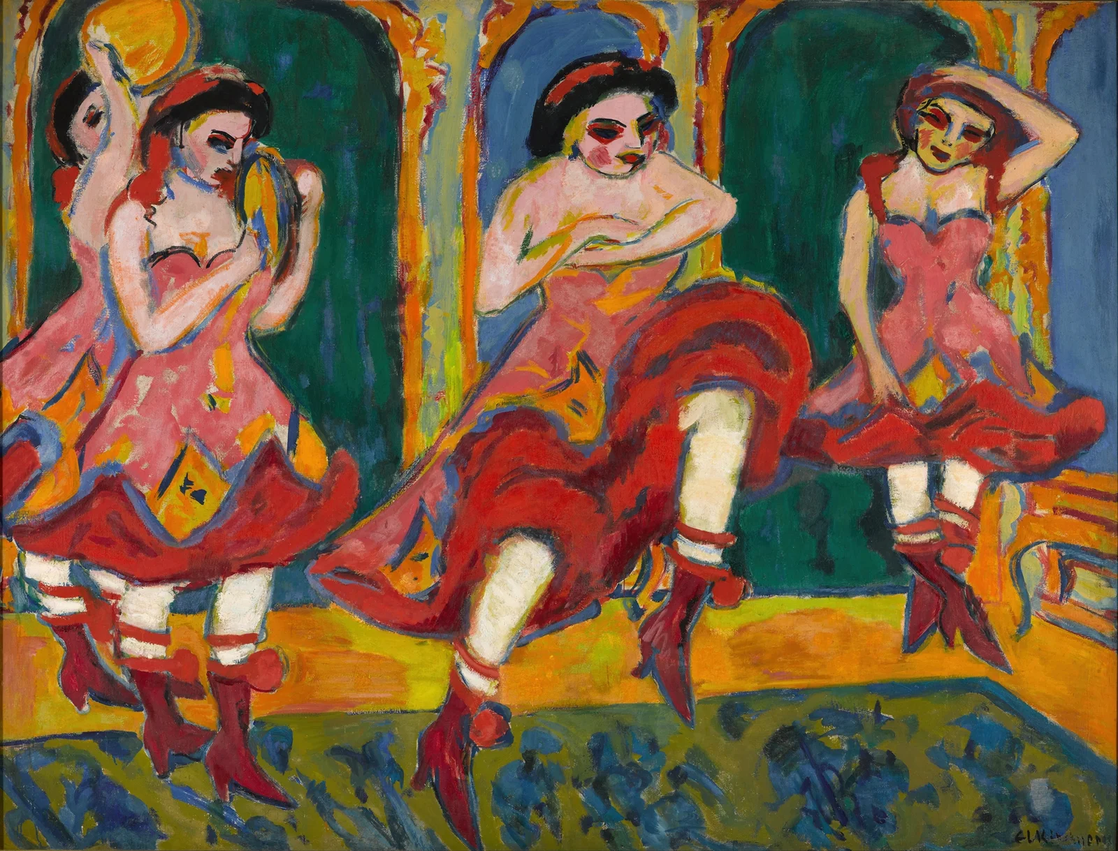 Czardas dancers av Ernst Ludwig Kirchner