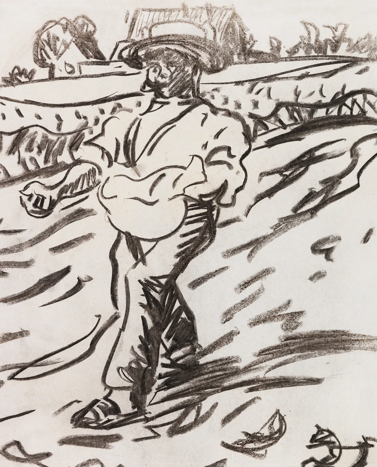 Der Sämann (Säender Bauer) av Ernst Ludwig Kirchner