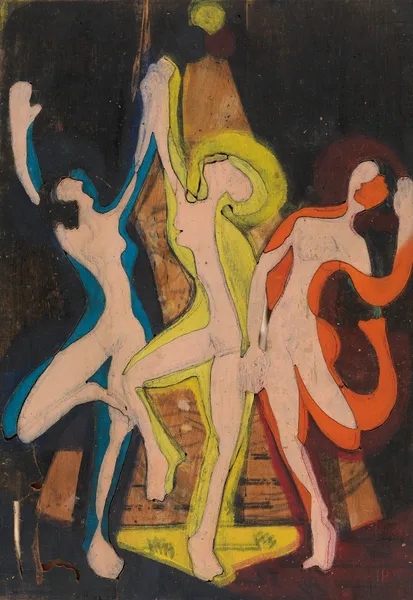 Farbentanz, Farbstock II av Ernst Ludwig Kirchner