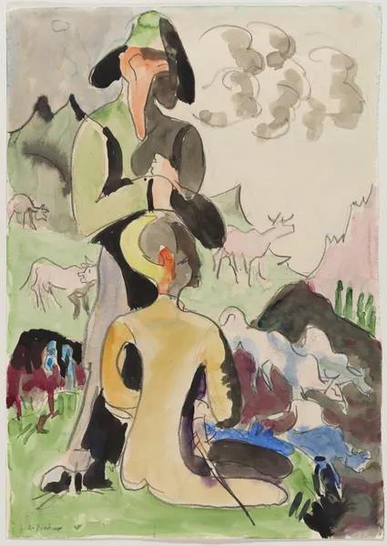 Hirtenknaben av Ernst Ludwig Kirchner