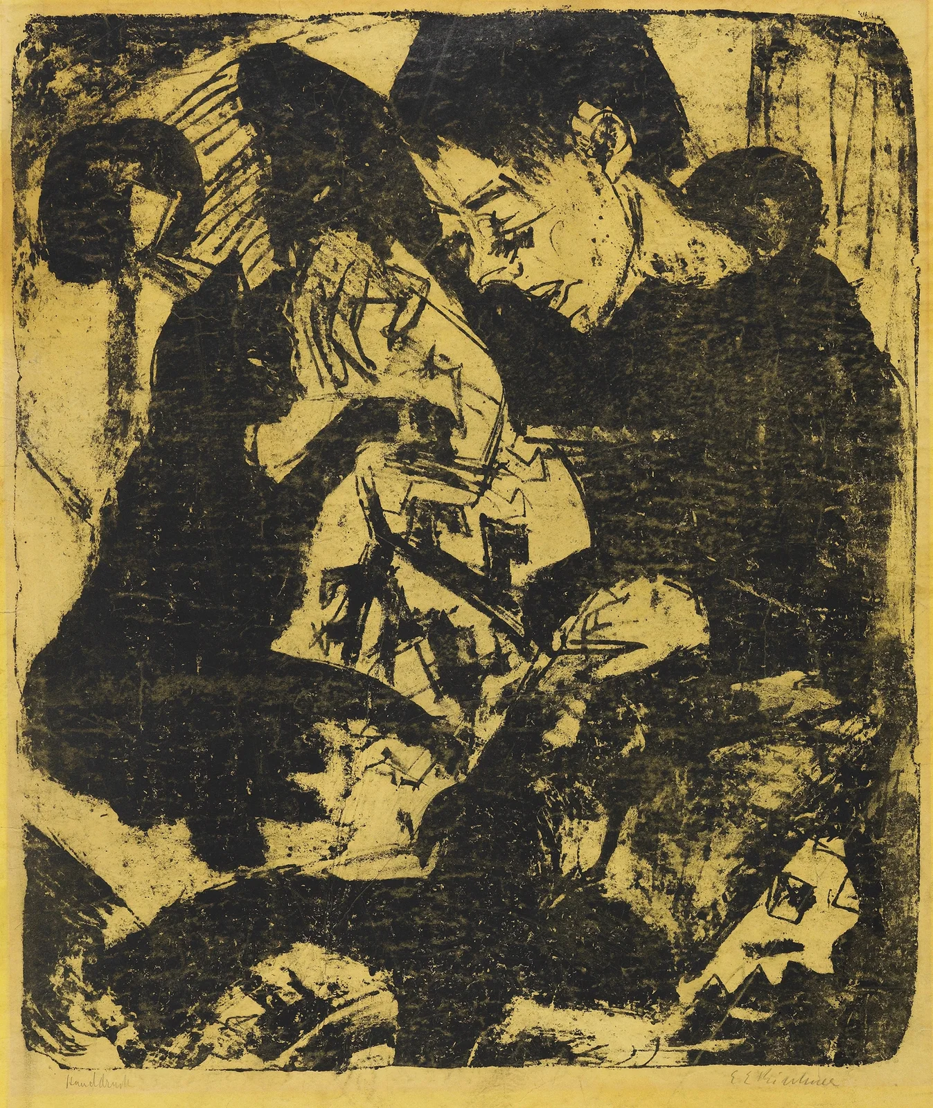 Knabe mit Katze av Ernst Ludwig Kirchner