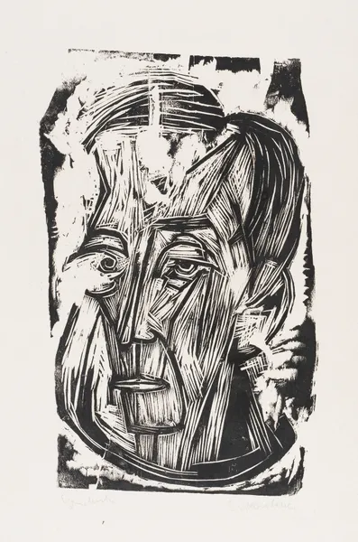 Kopf Dichter Leonhard Frank I av Ernst Ludwig Kirchner