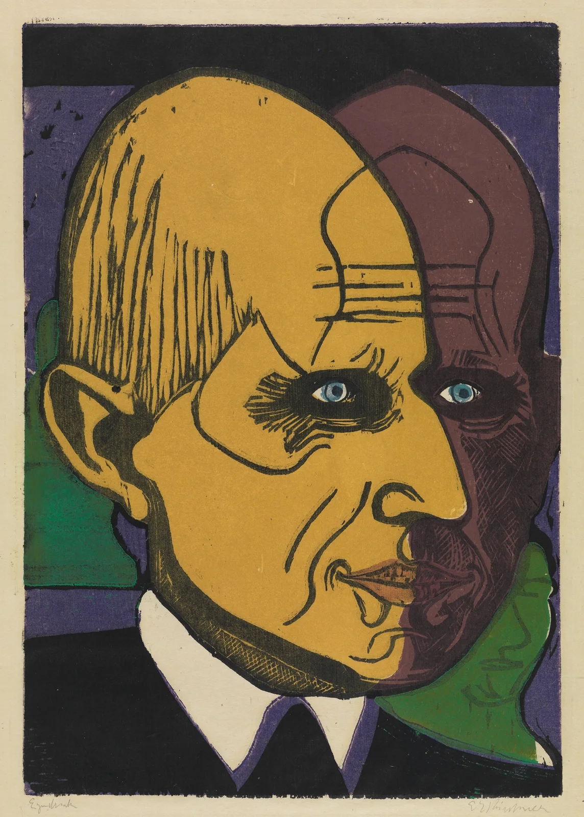 Kopf Dr. Bauer av Ernst Ludwig Kirchner