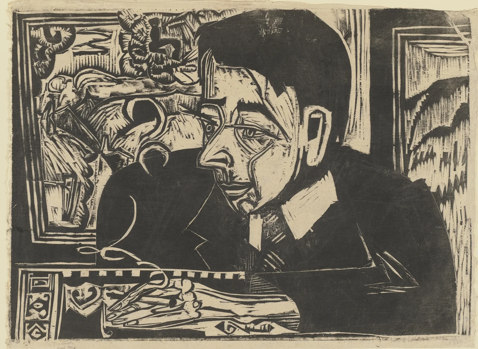 Kopf Merz av Ernst Ludwig Kirchner