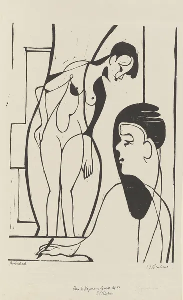 Künstler und Modell av Ernst Ludwig Kirchner