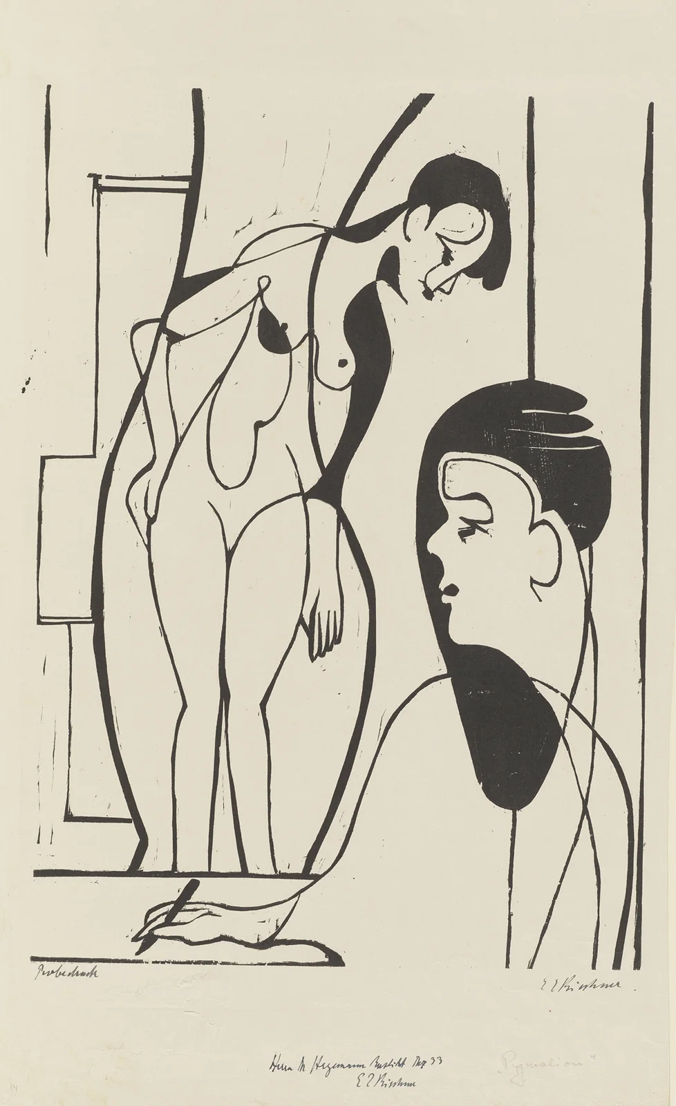 Künstler und Modell av Ernst Ludwig Kirchner