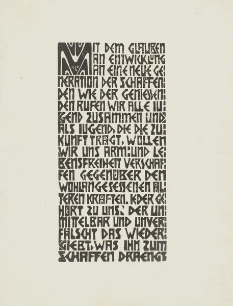 Manifesto of the Brücke artists’ group (text) av Ernst Ludwig Kirchner