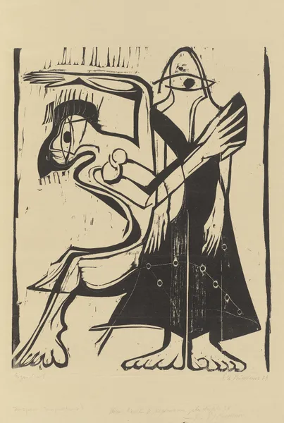Maskentanz, 1928 av Ernst Ludwig Kirchner