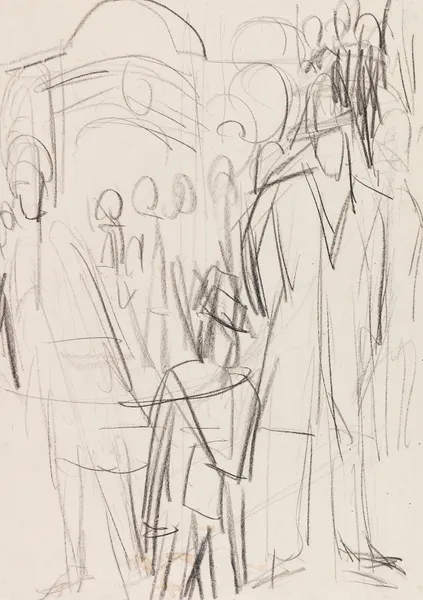 Nächtliche Berliner Straßenszene av Ernst Ludwig Kirchner