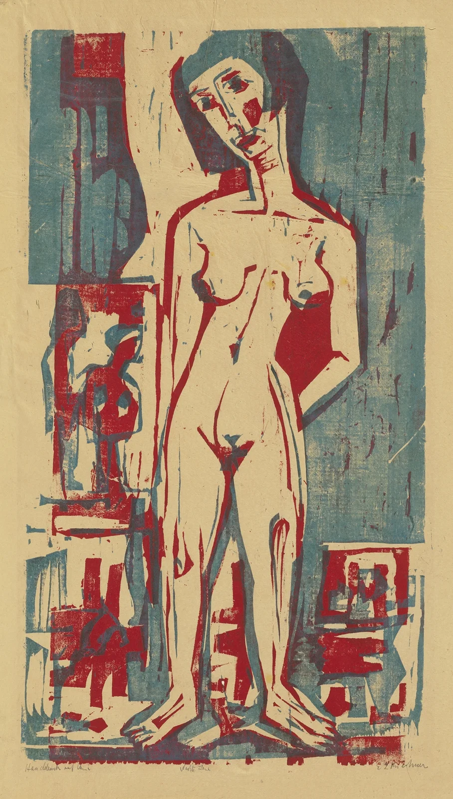 Nackte Lena av Ernst Ludwig Kirchner
